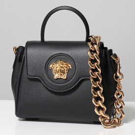 VERSACE ヴェルサーチ ハンドバッグ DBFI040 DVIT2T レディース ラ メドゥーサ スモール レザー ストラップ2種類ショルダーバッグ 立体メタル 鞄 KV041/Black【cp_ten】【po_fifth】