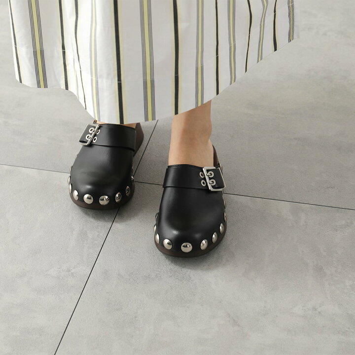 楽天市場】GANNI ガニー サンダル S1793 4899 レディース レザー サボ  