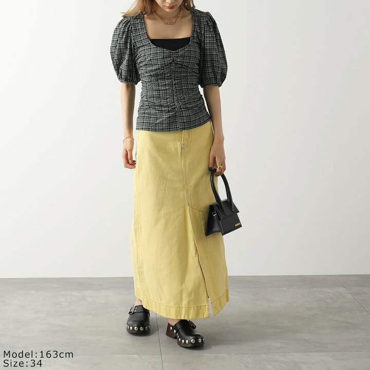 楽天市場】GANNI ガニー ブラウス F6893 6464 レディース 半袖 