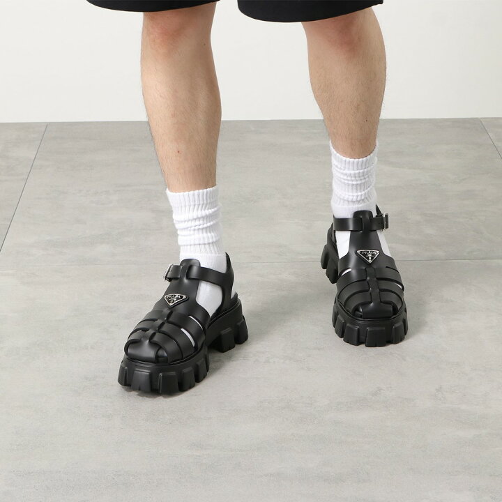 楽天市場】PRADA プラダ ラバー サンダル 2X3083 3LKK メンズ 