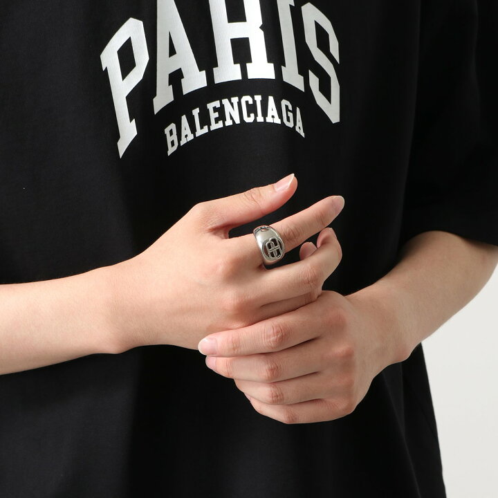 楽天市場】BALENCIAGA バレンシアガ リング BB SIGNET 674538 TZ99S 