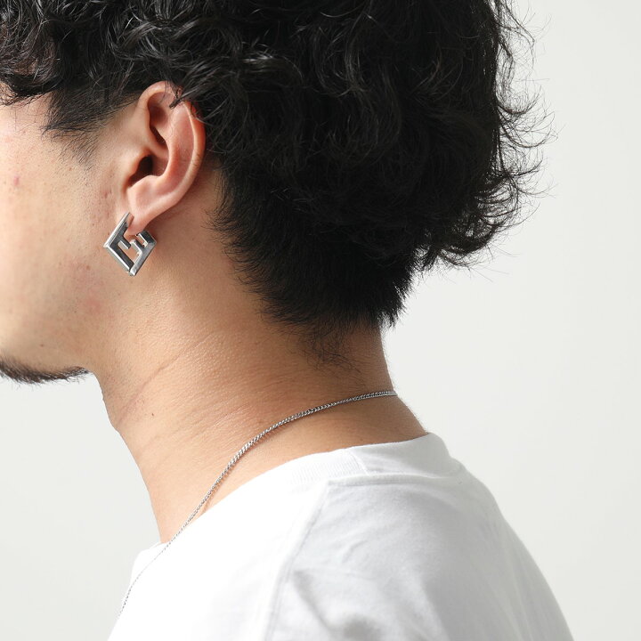 楽天市場】FENDI フェンディ ピアス 7AJ550 B08 メンズ FFロゴ 片耳  