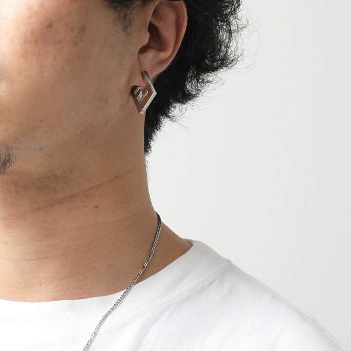 楽天市場】FENDI フェンディ ピアス 7AJ550 B08 メンズ FFロゴ 片耳  