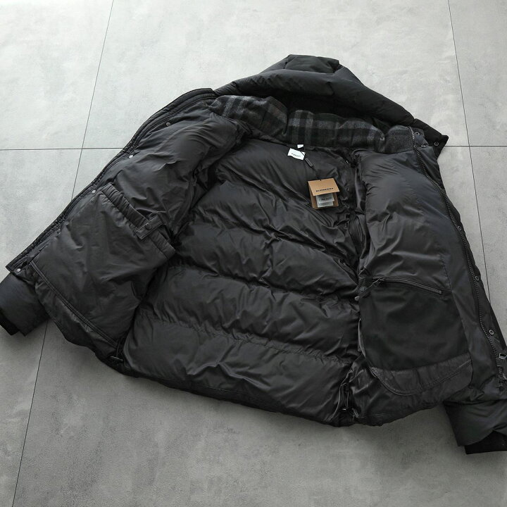 楽天市場 Burberry バーバリー ダウンジャケット Leeds 1154 メンズ ダウンベスト 2way フード付き ラバーロゴパッチ ジレ ナイロン A11 Black インポートセレクト Musee