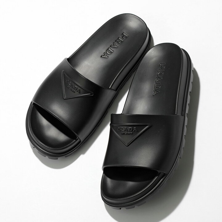 楽天市場】PRADA プラダ サンダル 2X3085 3LKV メンズ ラバー スライド 