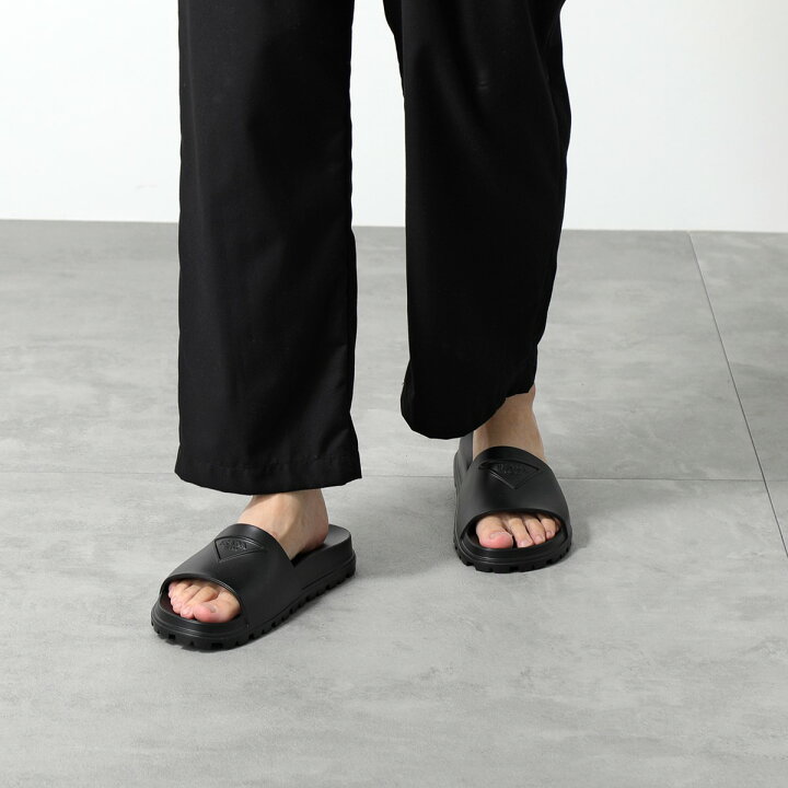 楽天市場】PRADA プラダ サンダル 2X3085 3LKV メンズ ラバー スライド 