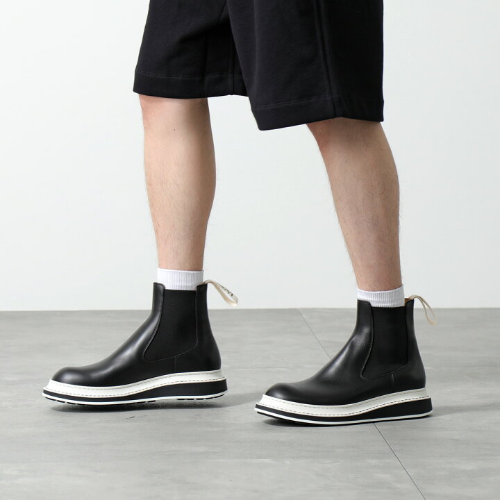 LOEWE ロエベサイドゴア チェルシーブーツショートブーツブラック 43