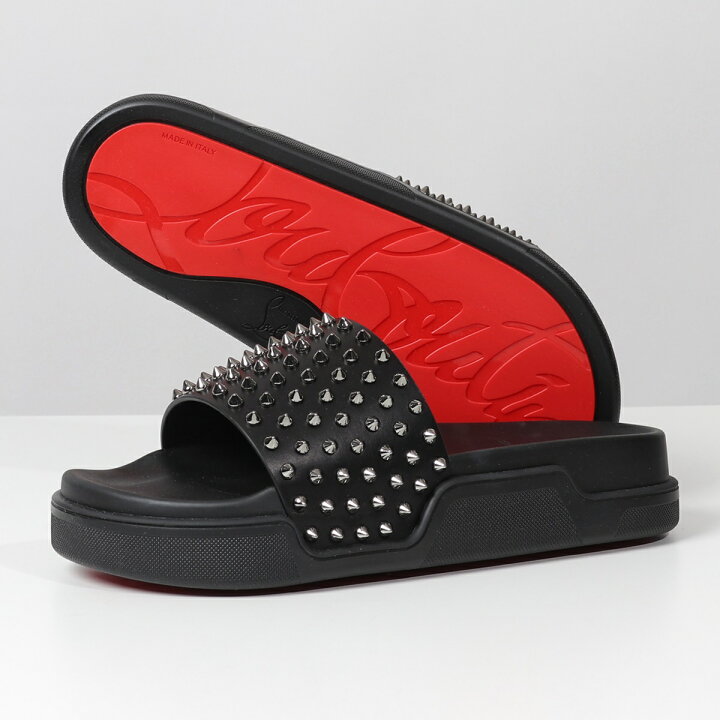 楽天市場 Christian Louboutin クリスチャンルブタン Pool Fun Flat Calf スポーツ サンダル コンフォート 靴 Bk58 Black Gun メンズ インポートセレクト Musee