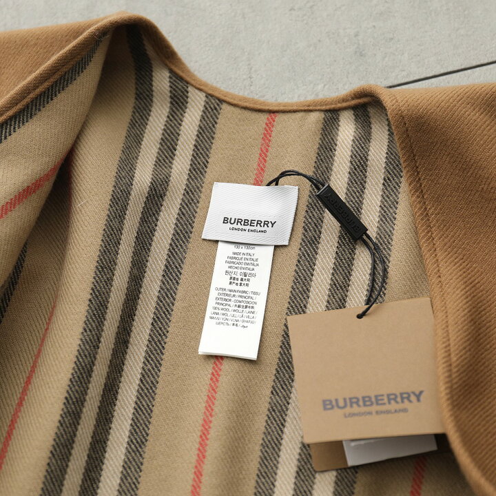 楽天市場】BURBERRY バーバリー ポンチョ ST STRIPE SOLID CP 8015654  
