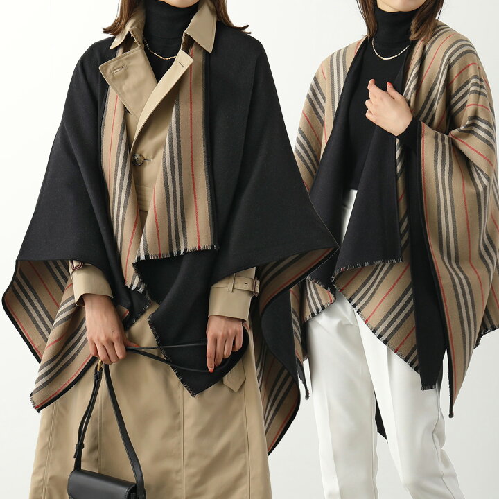 楽天市場】BURBERRY バーバリー ポンチョ ST ICON STRIPE SOLID CP  