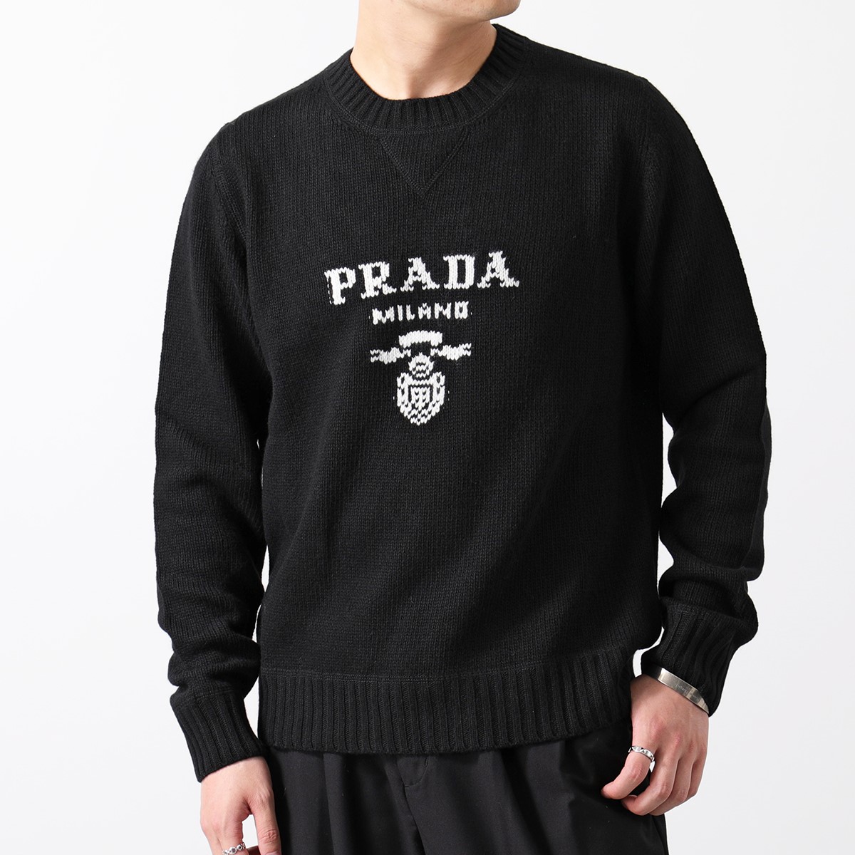 楽天市場】PRADA プラダ セーター UMB223 1YMW メンズ ニット ウールx