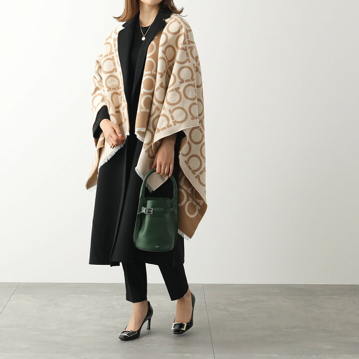 楽天市場】FERRAGAMO フェラガモ ポンチョ 32 0385 レディース シルク 