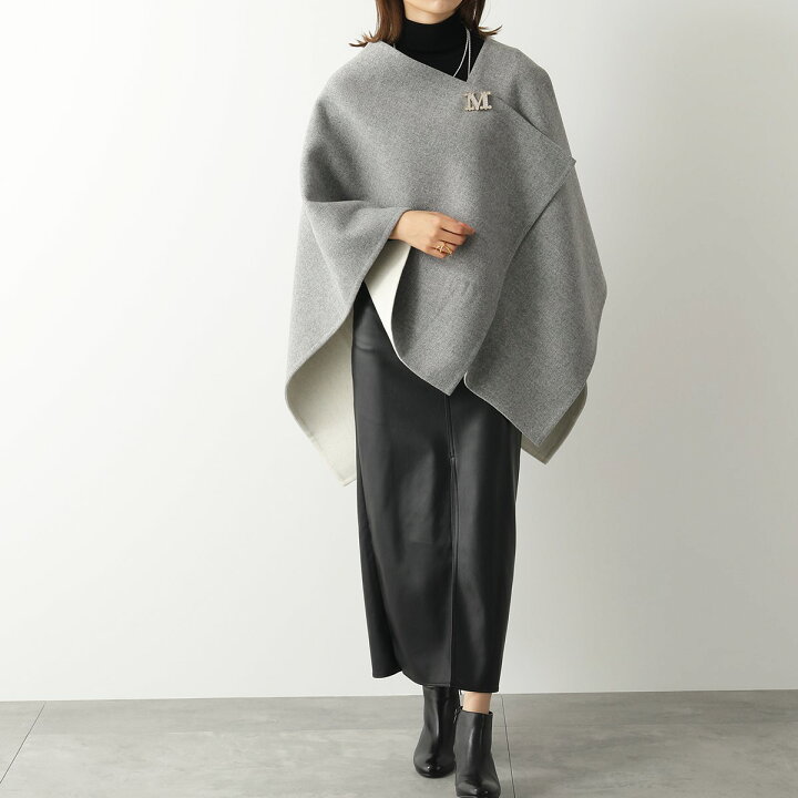 美品 MAX&Co. ポンチョ アルパカ モヘヤ ブレンド ネック着脱◎ 40 