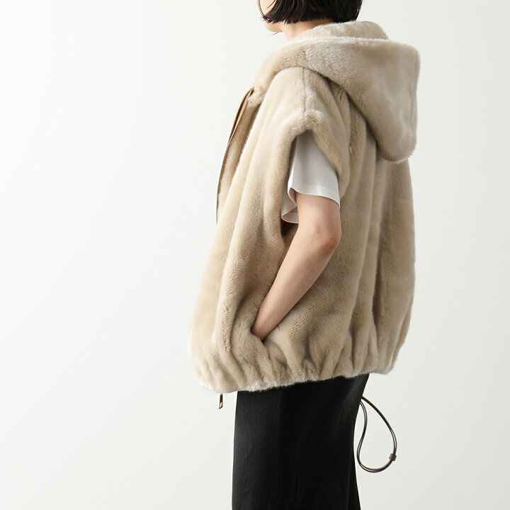 楽天市場】a point etc アポワンウテセ ファーベスト Gilet CAPUCHE  