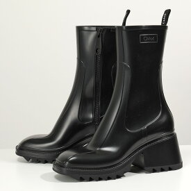 Chloe クロエ レインブーツ BETTY ベティ CHC22A239Z2 レディース ショートブーツ ミドルブーツ チャンキーヒール ラバー PVC 靴 001/Black