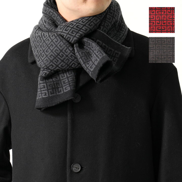 楽天市場】GIVENCHY ジバンシィ マフラー 45×180 GV4518 J4430 メンズ 