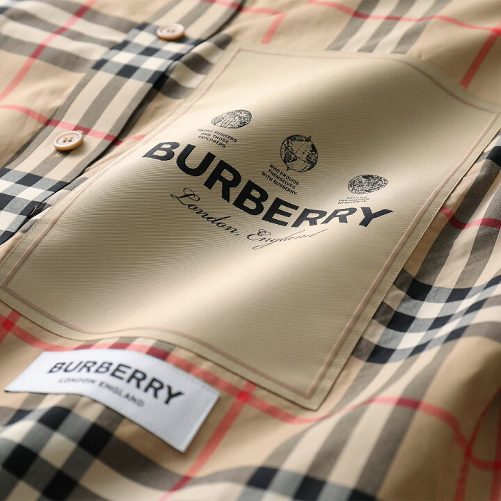 楽天市場】BURBERRY バーバリー 長袖シャツ 8057461 メンズ チェック柄 