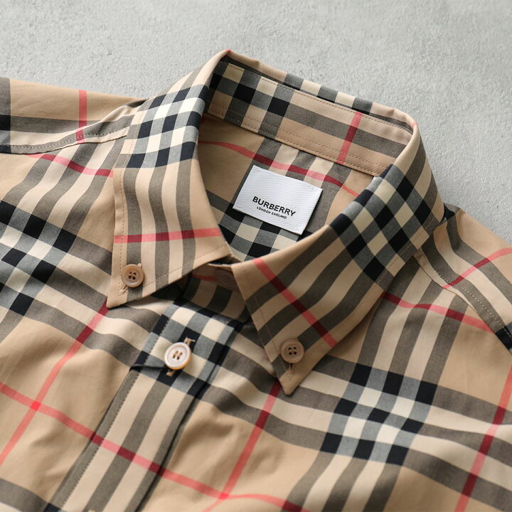 楽天市場】BURBERRY バーバリー 長袖シャツ 8057461 メンズ チェック柄 