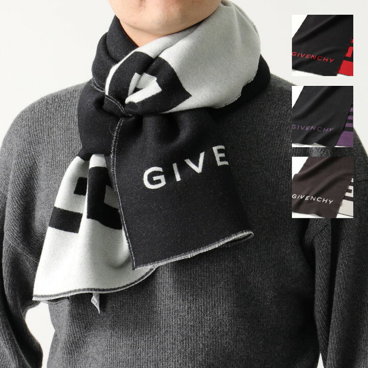 楽天市場】GIVENCHY ジバンシィ マフラー 35×180 GV3518 J4546 メンズ  