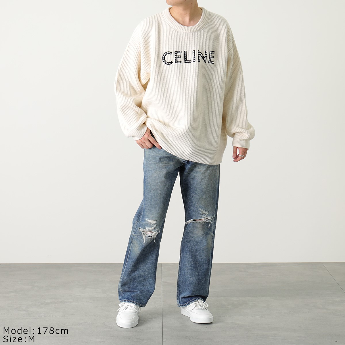 楽天市場】CELINE セリーヌ ニット セーター 2A68W642Q.01OW メンズ