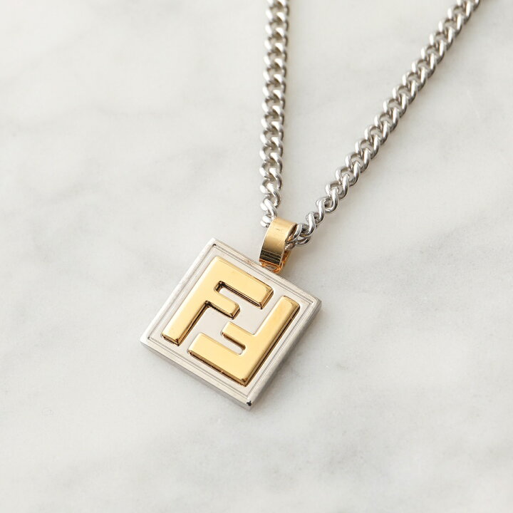 楽天市場】FENDI フェンディ ネックレス 7AJ292 B08 メンズ FFロゴ  