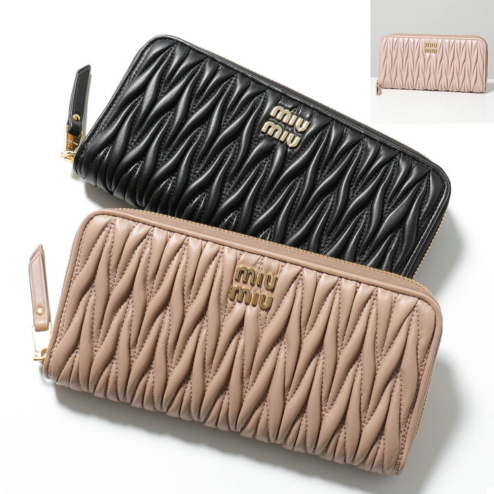 楽天市場 Miumiu ミュウミュウ 長財布 Matelasse マテラッセ 5ml506 2fpp レディース レザー ラウンドファスナー ロゴ F0nz2 Ninfea インポートセレクト Musee