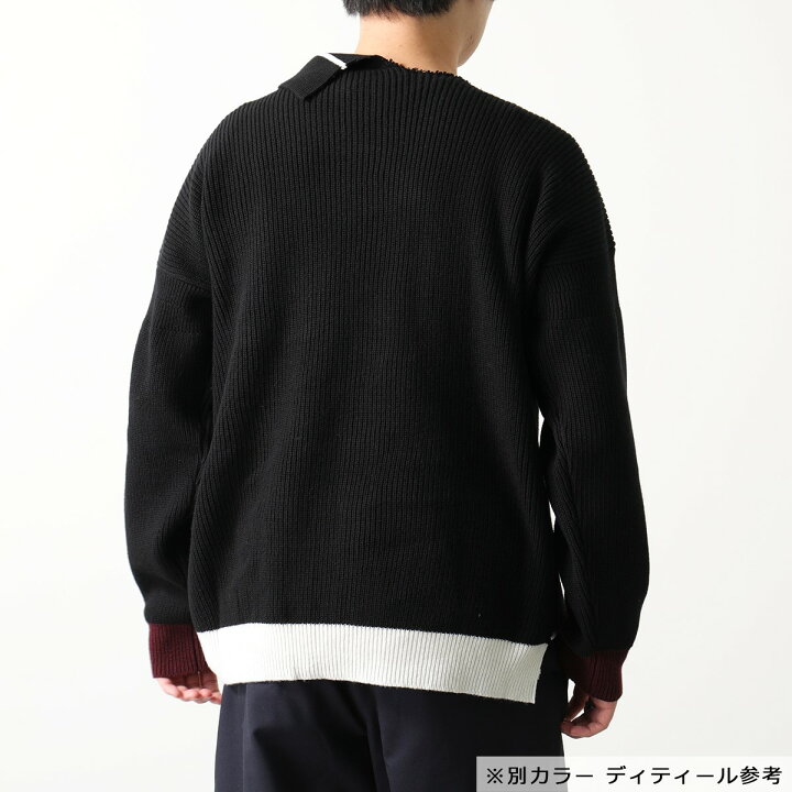 マルニ 16AW M05GP0024 バイカラーウールニット メンズ 46（MARNI  