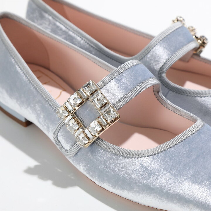RogerVivier シルバーバレエシューズ - フラットシューズ・バレエシューズ