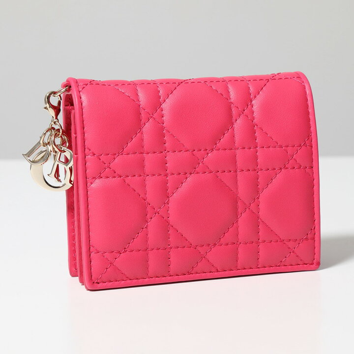楽天市場】Dior ディオール 二つ折り財布 LADY DIOR MINI WALLET  