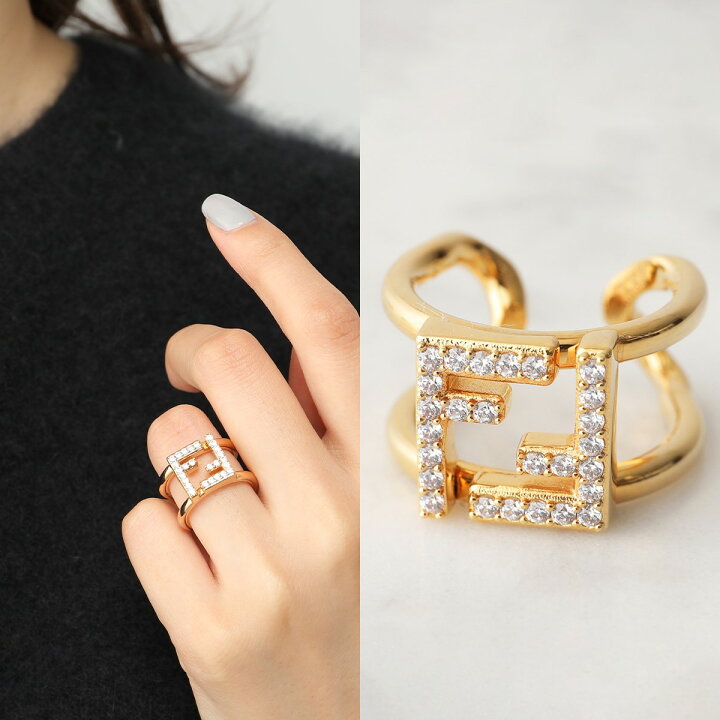 楽天市場】FENDI フェンディ リング 8AH246 A44G レディース FF メタル 