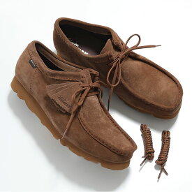 Clarks クラークス モカシン 26179251 WallabeeGTX ワラビー ゴアテックス メンズ GORE-TEX レースアップ スウェード ローカット シューズ 靴 Black-Sde