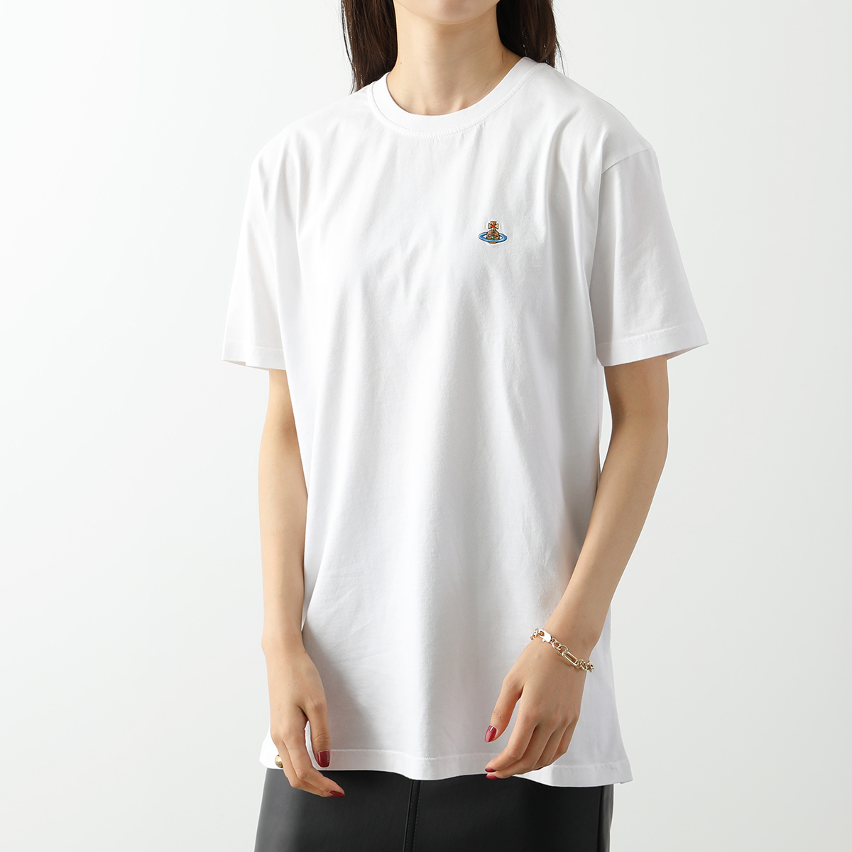 Vivienne Westwood ヴィヴィアンウエストウッド 半袖 Tシャツ 3G010006 J001M レディース クルーネック カットソー  コットン オーブ 刺繍 オーバーサイズ カラー2色 | インポートセレクト musee