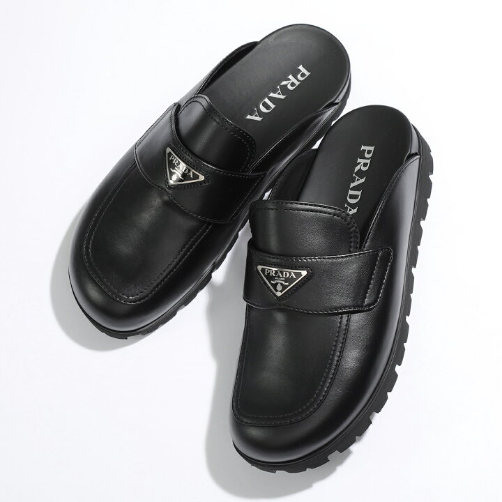 楽天市場】PRADA プラダ ミュールサンダル 2S2956 8NQ メンズ レザー 