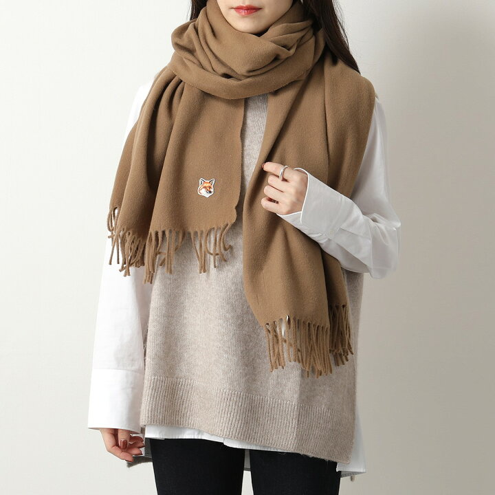 楽天市場】MAISON KITSUNE メゾンキツネ マフラー SMALL FOX HEAD WOOL  