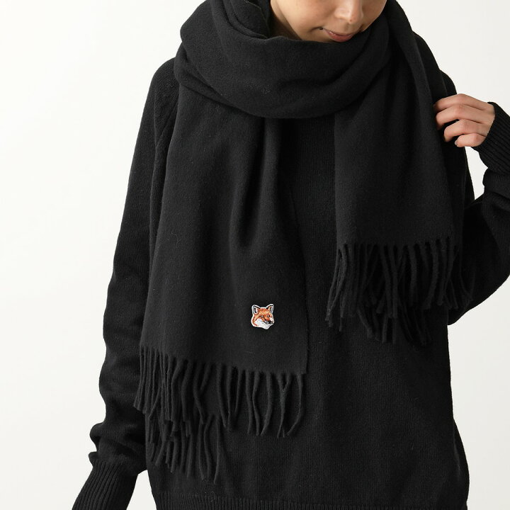 楽天市場】MAISON KITSUNE メゾンキツネ マフラー SMALL FOX HEAD WOOL 