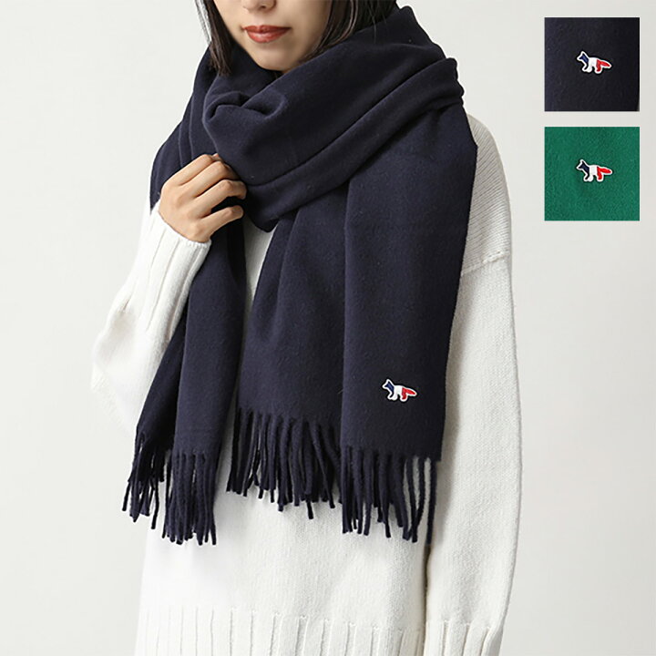 楽天市場】MAISON KITSUNE メゾンキツネ マフラー WOOL SCARF 