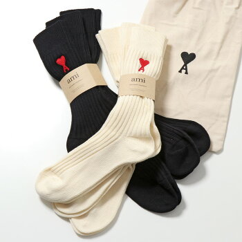 【楽天市場】ami paris アミパリス ソックス 3Pセット THREE-PACK ADC SOCKS USC606 379 メンズ リブ