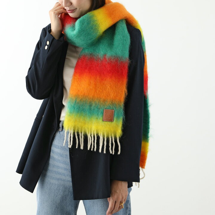 楽天市場】LOEWE ロエベ マフラー STRIPE MOH ストライプ モヘア  