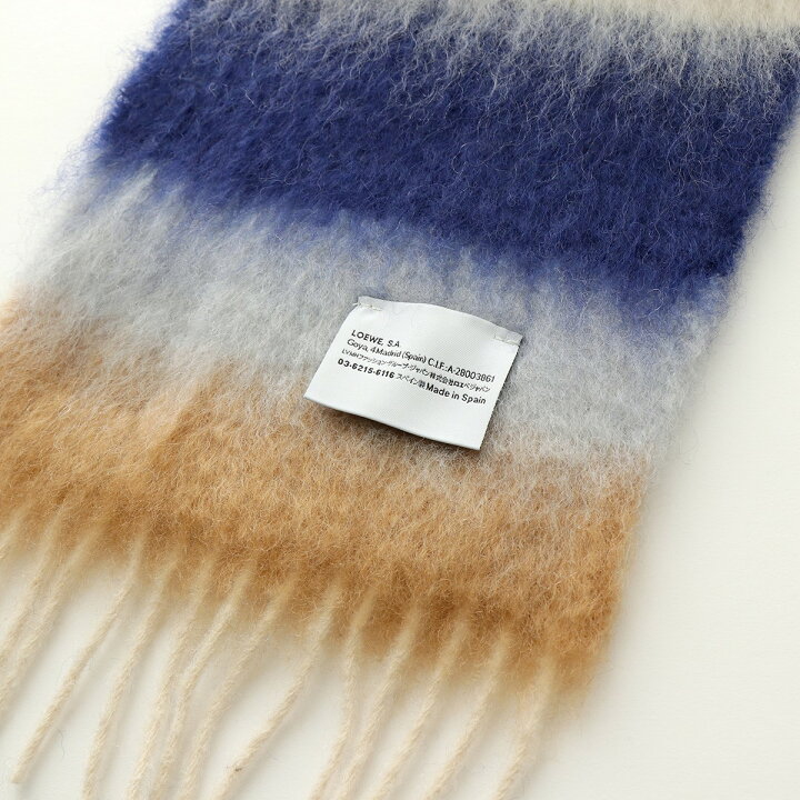 楽天市場】LOEWE ロエベ マフラー STRIPE MOH ストライプ モヘア  