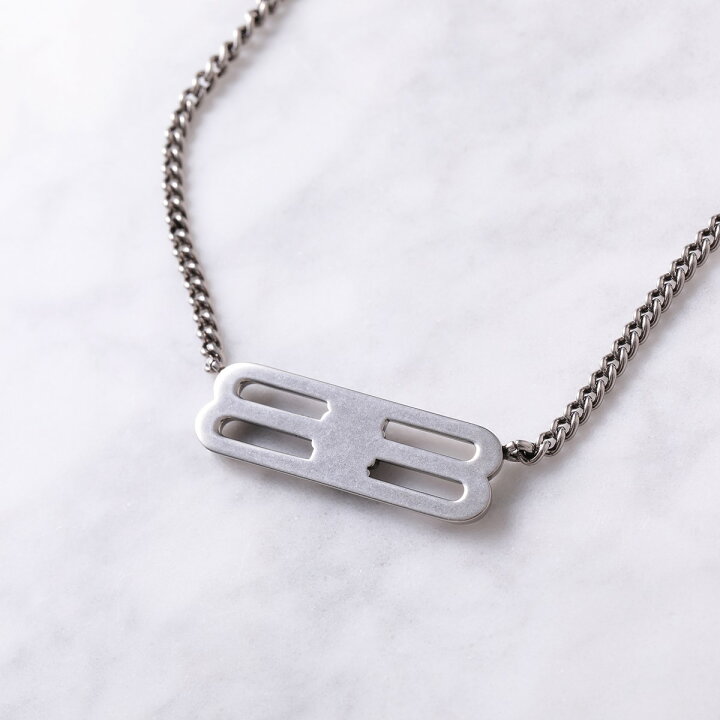 楽天市場】BALENCIAGA バレンシアガ ネックレス BB ICON 696223 TZ99I 