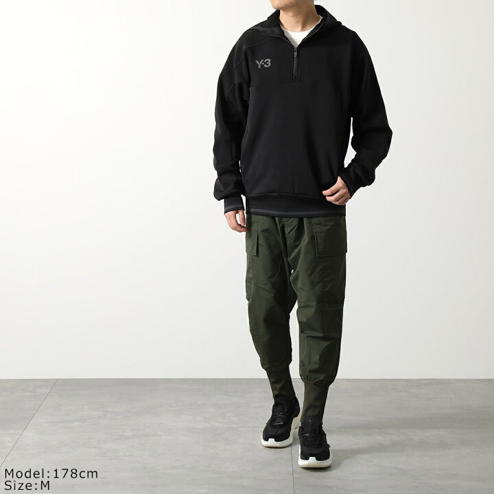 楽天市場】Y-3 ワイスリー パーカー LOGO HALF-ZIP HOODIE HM5037 