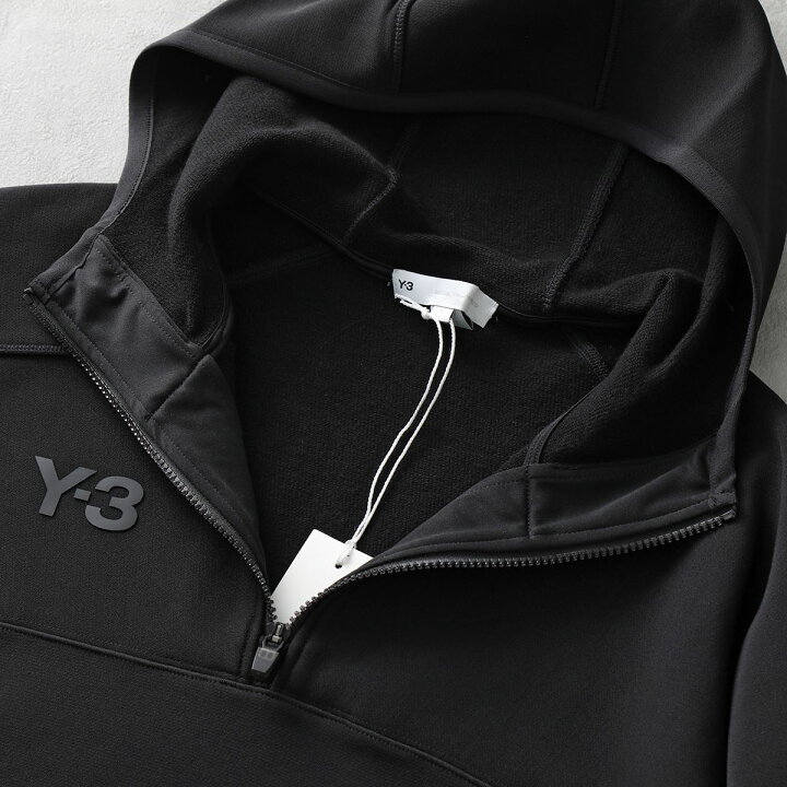 楽天市場】Y-3 ワイスリー パーカー LOGO HALF-ZIP HOODIE HM5037 