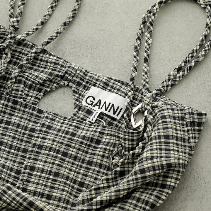 楽天市場】GANNI ガニー ワンピース F7071 6464 レディース キャミ 
