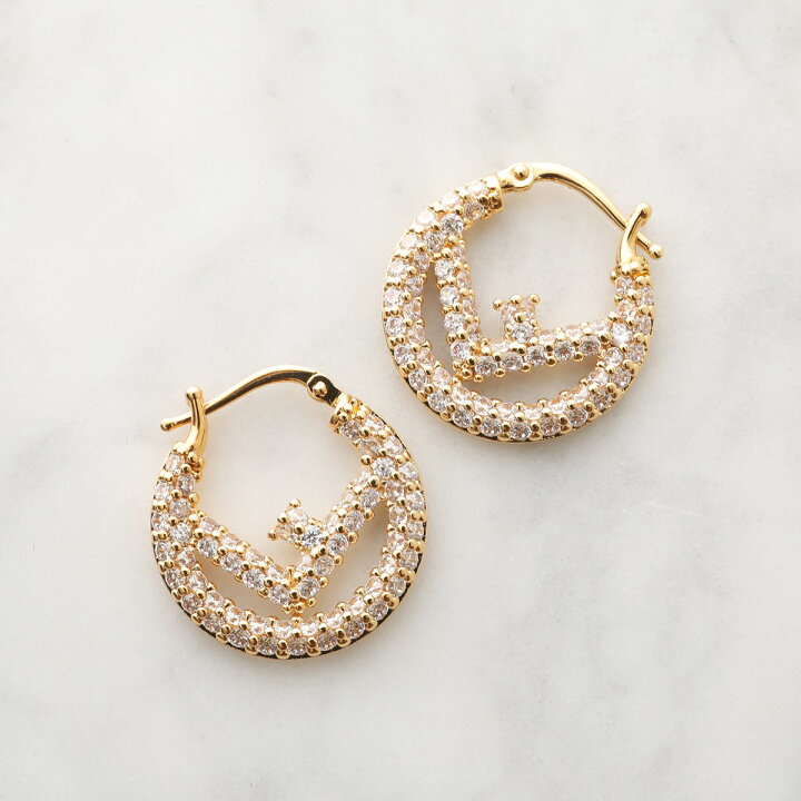 楽天市場】FENDI フェンディ ピアス F IS エフイズ 8AH301 A44G  