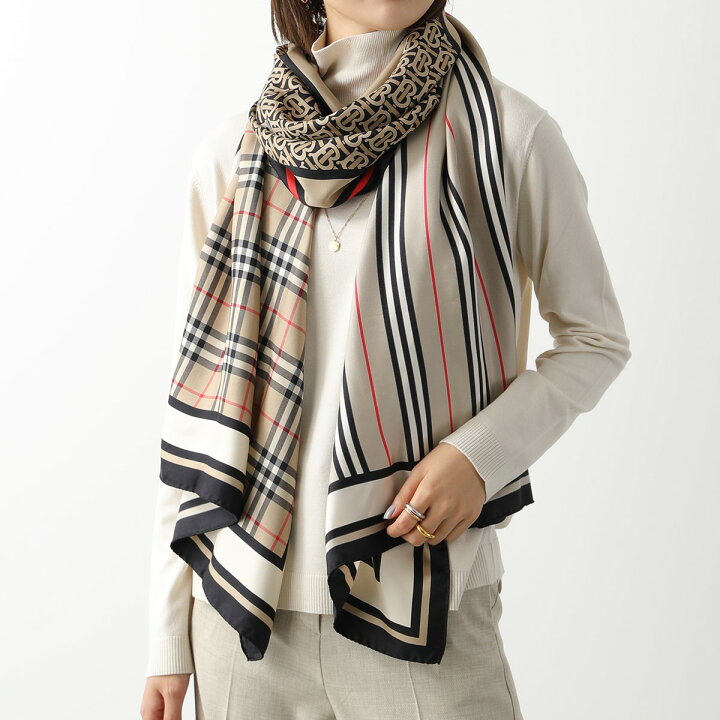 楽天市場】BURBERRY バーバリー ストール SS CHK TB MONO TRP OB  