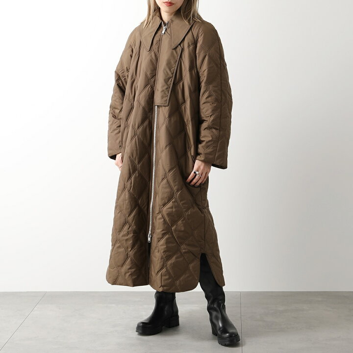 楽天市場】GANNI ガニー キルティングコート Ripstop Quilt Coat F7327 