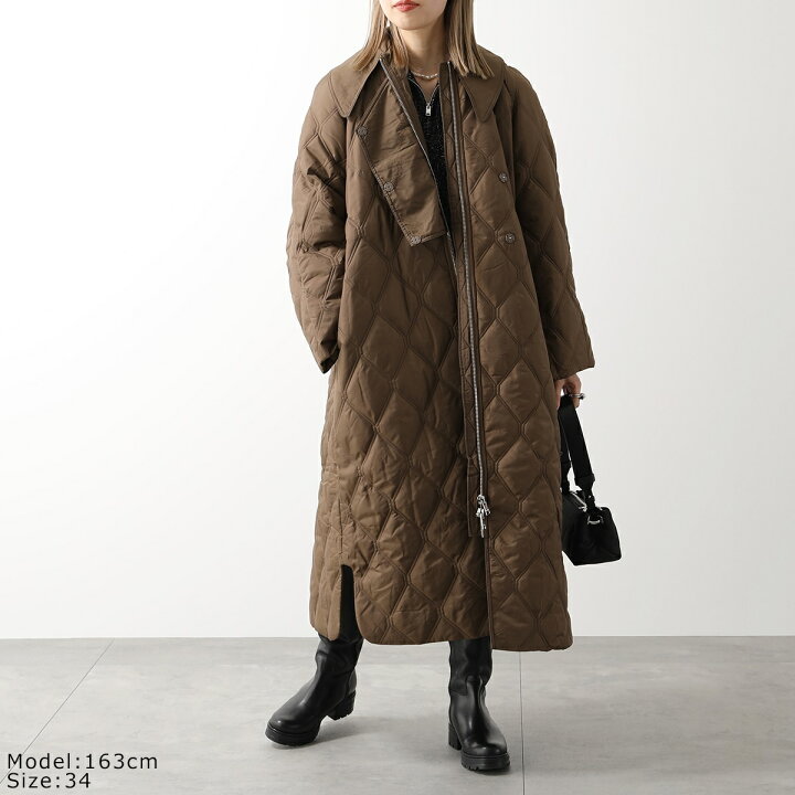 楽天市場】GANNI ガニー キルティングコート Ripstop Quilt Coat F7327 