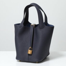 エルメス ピコタン PICOTIN LOCK PM 18 ピコタンロック トリヨンクレマンス 056289CC レディース レザー カデナ付き K刻印 鞄 ブルーニュイ/ゴールド金具