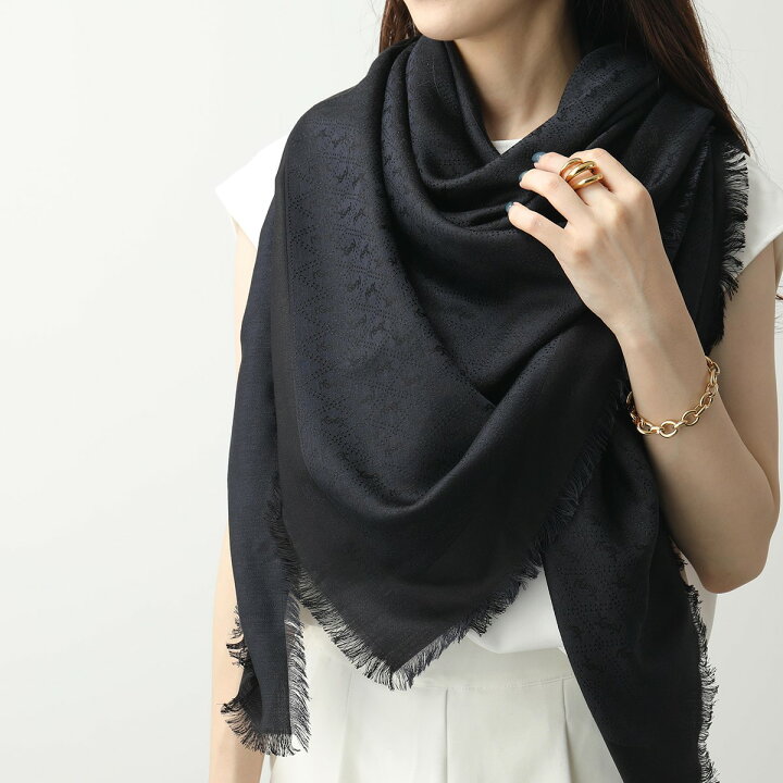 YVES SAINT LAURENT イヴサンローラン YSL ペイズリー柄 ウール シルク 大判 スカーフ ストール レッド系 イブサンローラン　大判スカーフ　ストール