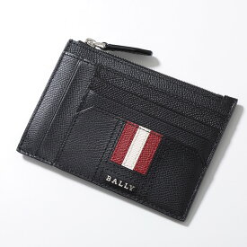 BALLY バリー コインケース カードケース TROCK.LT メンズ バリーストライプ レザー フラグメントケース ミニ財布 小銭入れ BLACK【po_fifth】